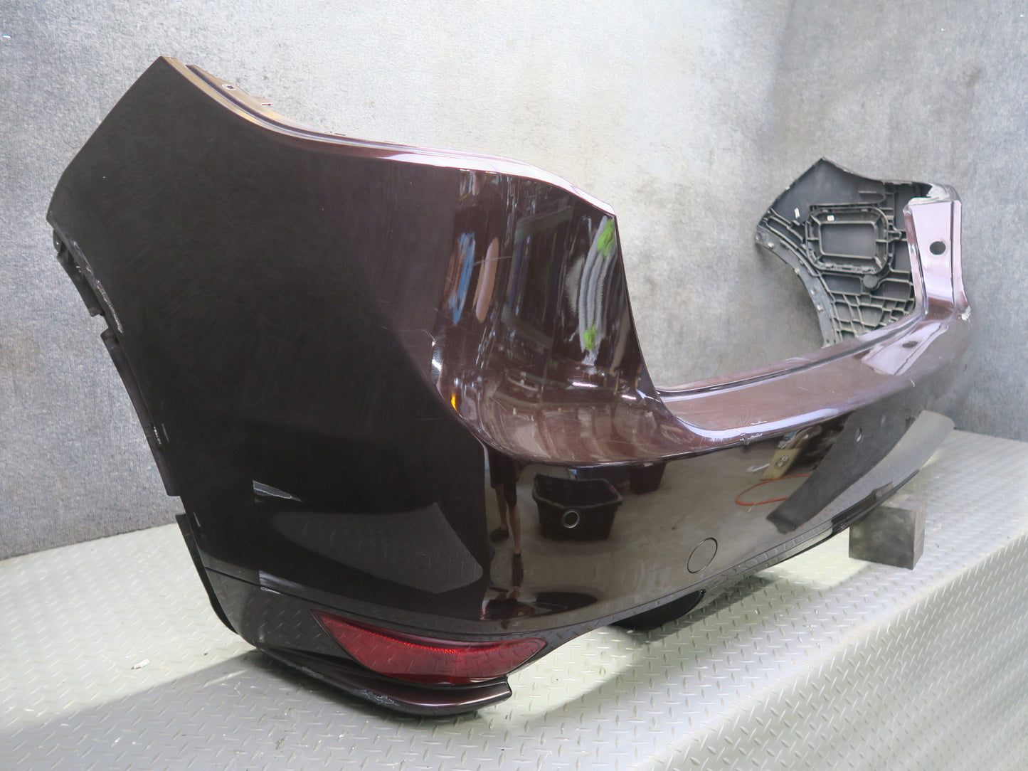 2011-2014 Porsche Cayenne 958 GTS Rear Bumper Cover w PDC Sensors Mahagony