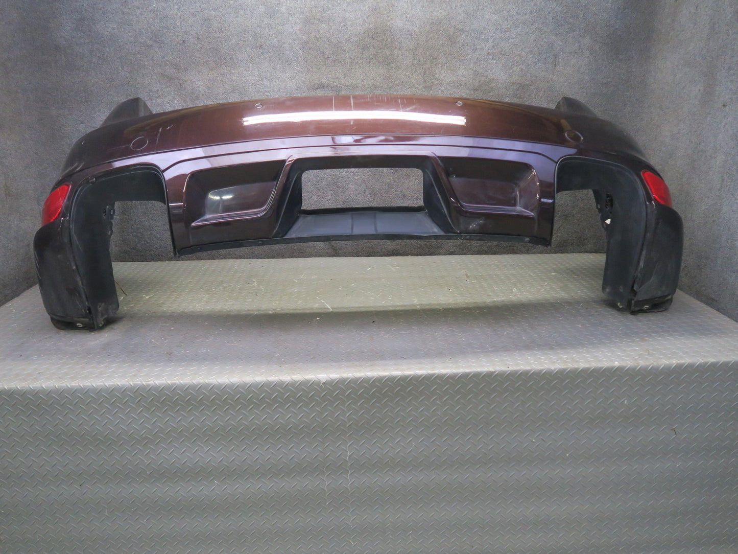 2011-2014 Porsche Cayenne 958 GTS Rear Bumper Cover w PDC Sensors Mahagony
