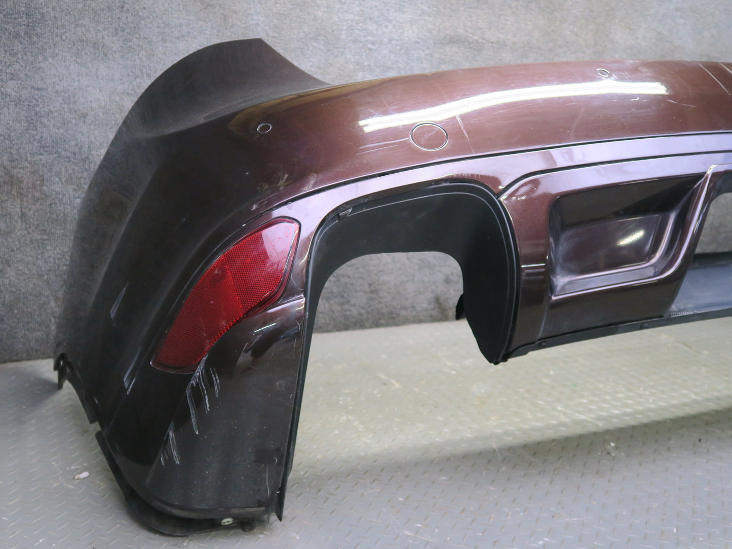 2011-2014 Porsche Cayenne 958 GTS Rear Bumper Cover w PDC Sensors Mahagony