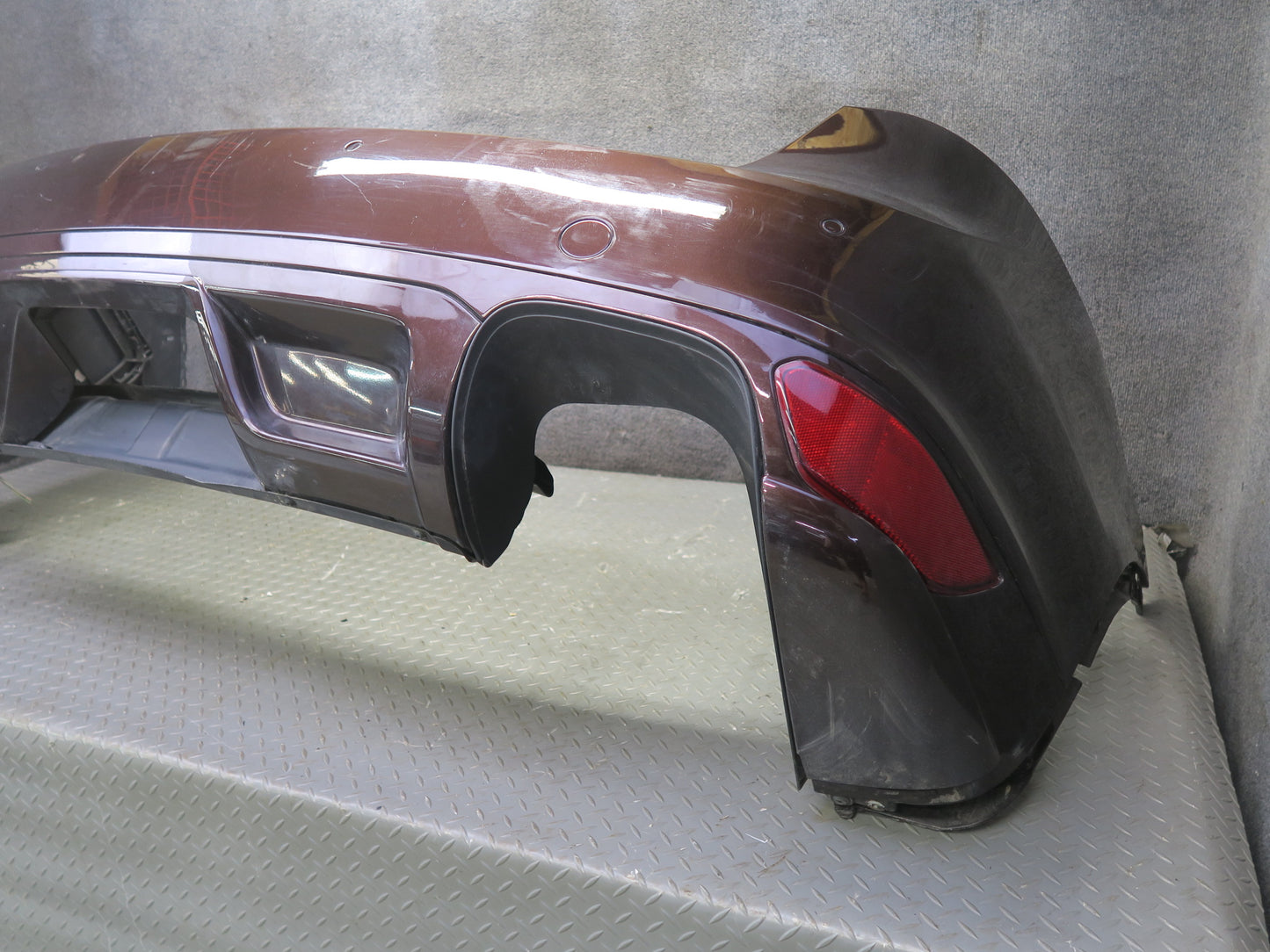 2011-2014 Porsche Cayenne 958 GTS Rear Bumper Cover w PDC Sensors Mahagony