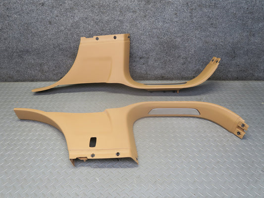 11-18 Porsche Cayenne 958 Left & Right Interior B Pillar Lower Trim Panel Set