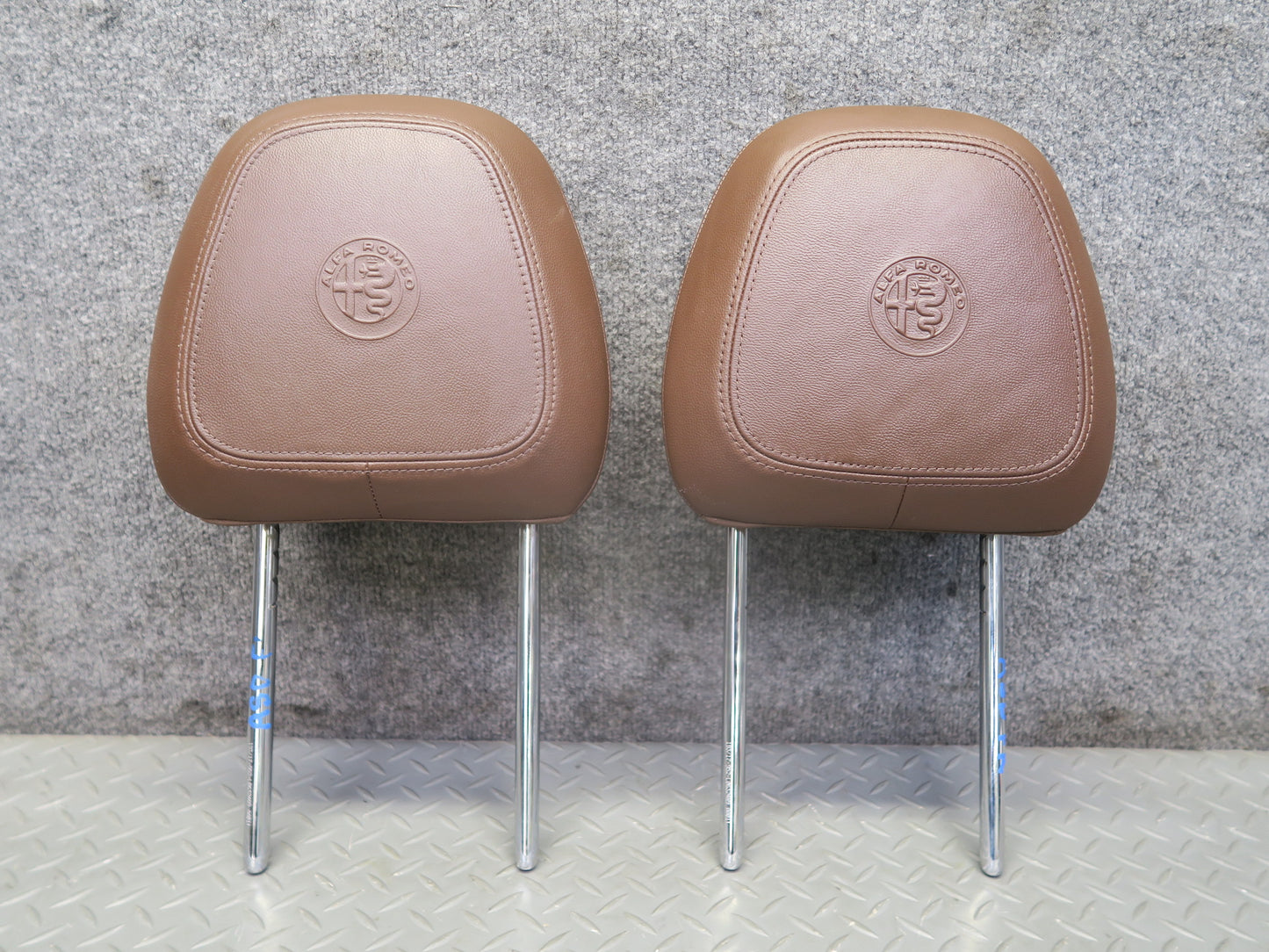 2017-2023 Alfa Romeo Stelvio Front Left & Right Seat Leather Headrest Set of 2
