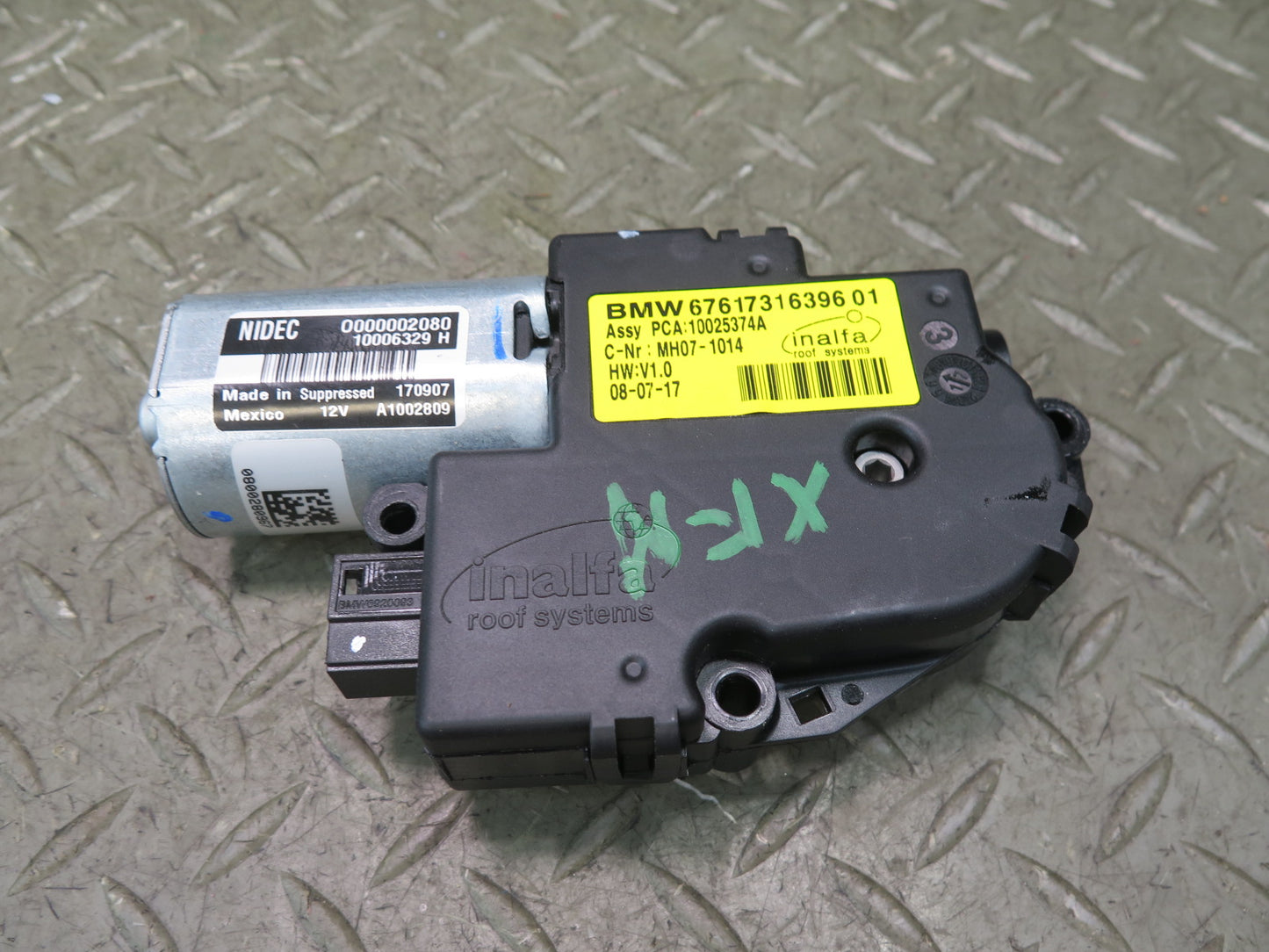 2014-2018 BMW F15 X5 Sunroof Motor Drive Unit 67617316396 93K Miles