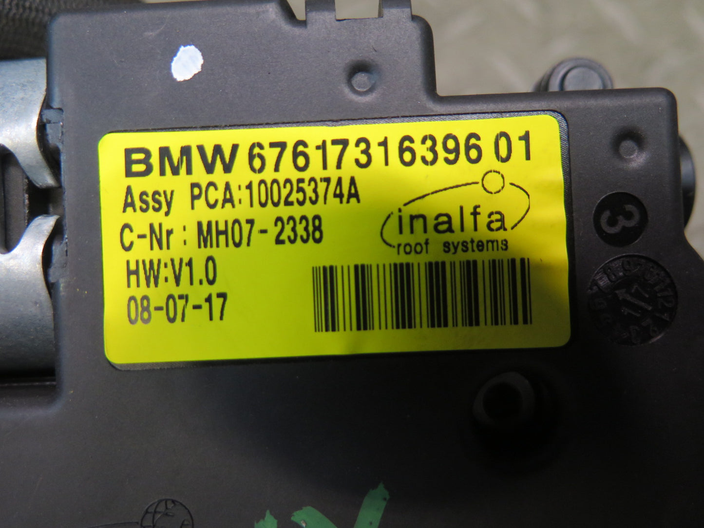2014-2018 BMW F15 X5 Sunroof Motor Drive Unit 67617316396 93K Miles