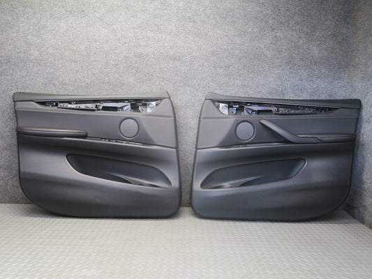 2014-2018 BMW F15 X5 Front Left & Right Door Interior Trim Panel Cover Black