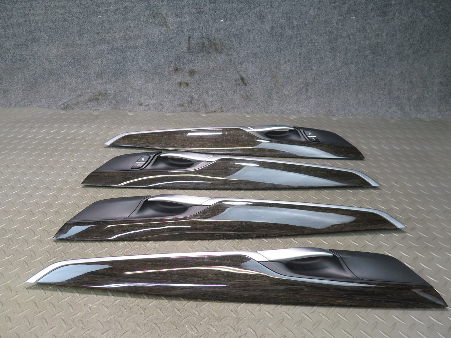 2014-2018 BMW F15 X5 Front & Rear Side Door Wood Trim Cover Panel Set of 4