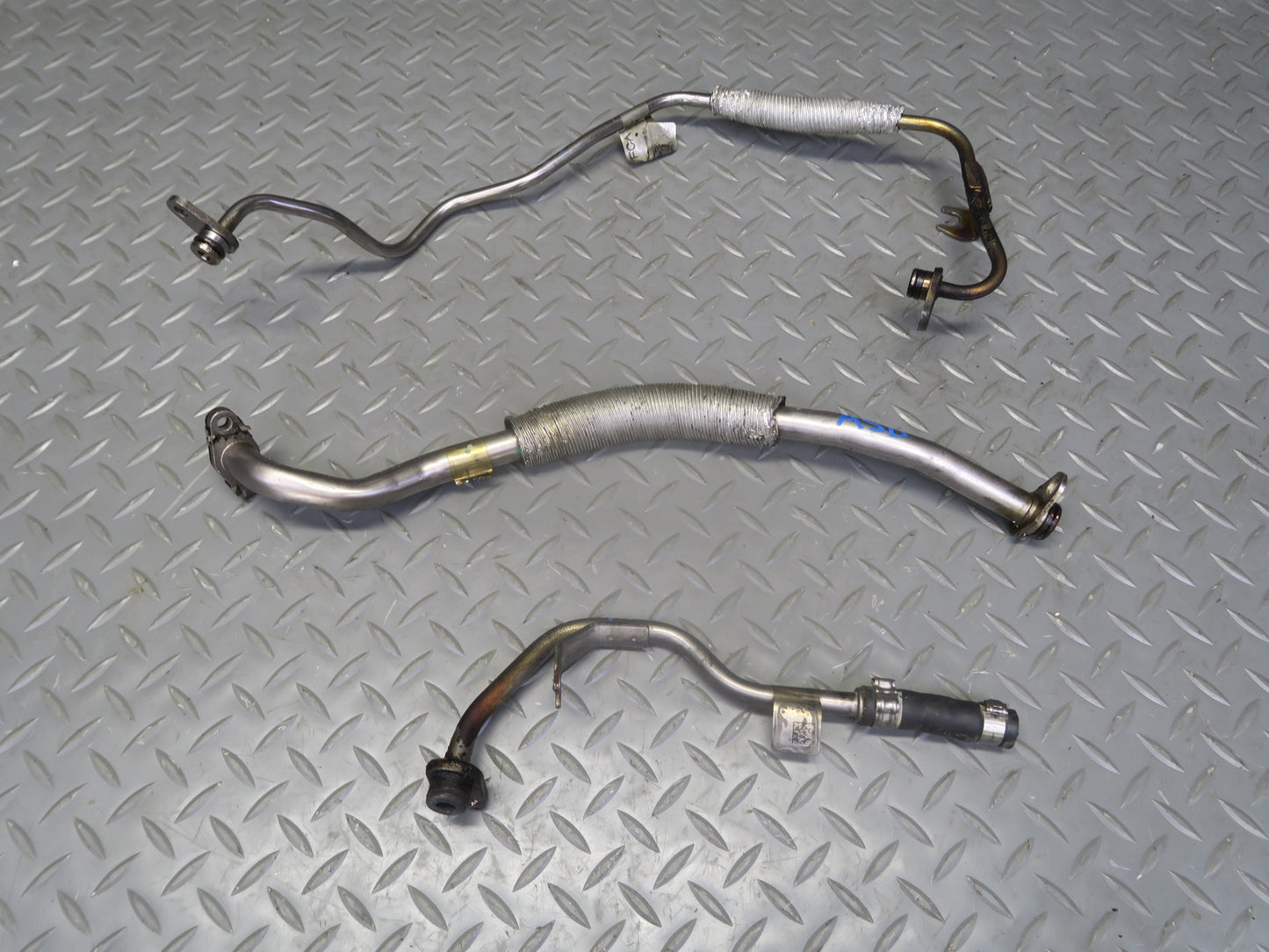 2017-2019 Alfa Romeo Stelvio 2.0L Set of 3 Engine Turbocharger Oil Hose Tube