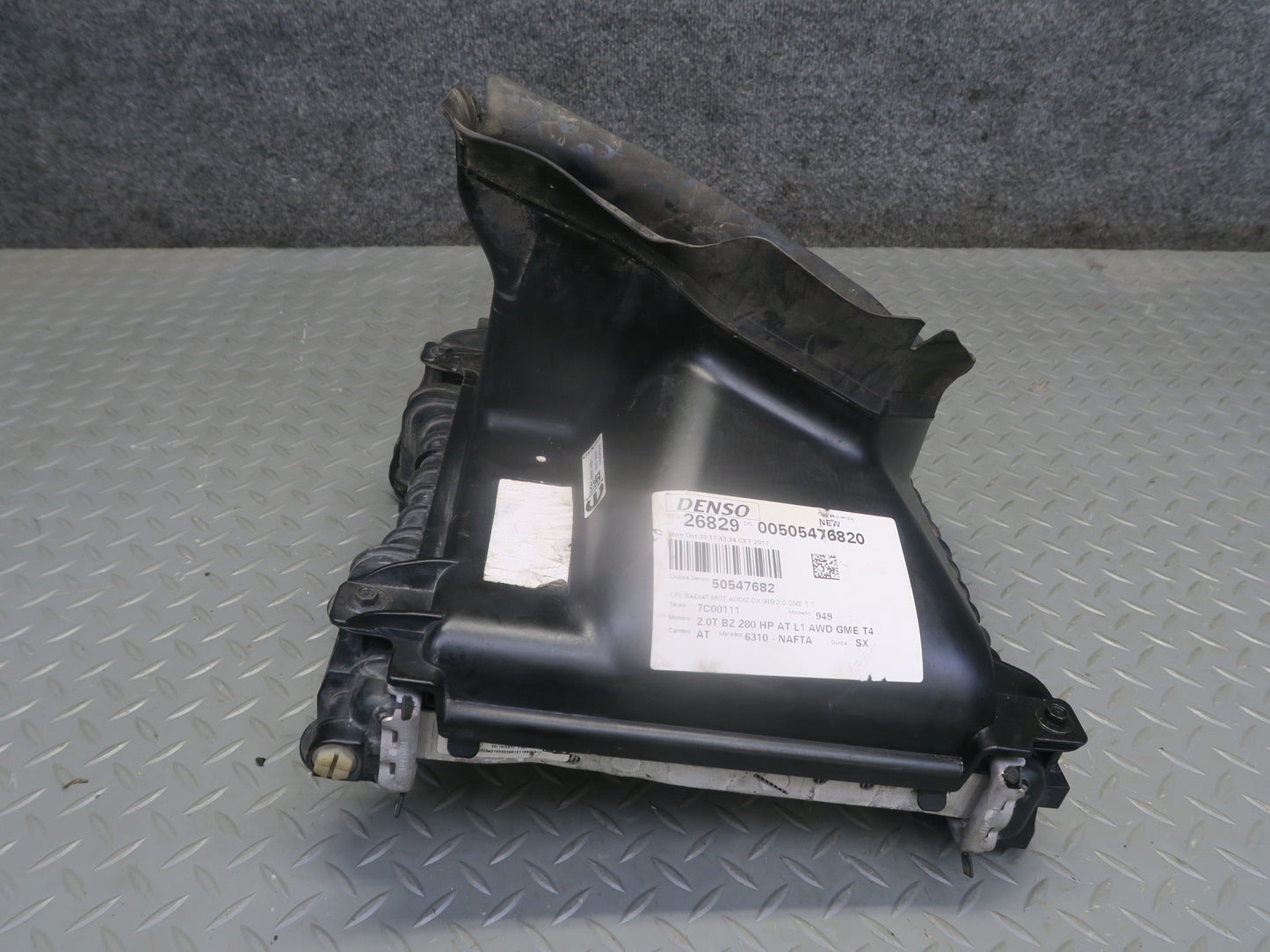 2017-2023 Alfa Romeo Stelvio 2.0L Secondary Auxiliary Engine Intercooler W/ Duct