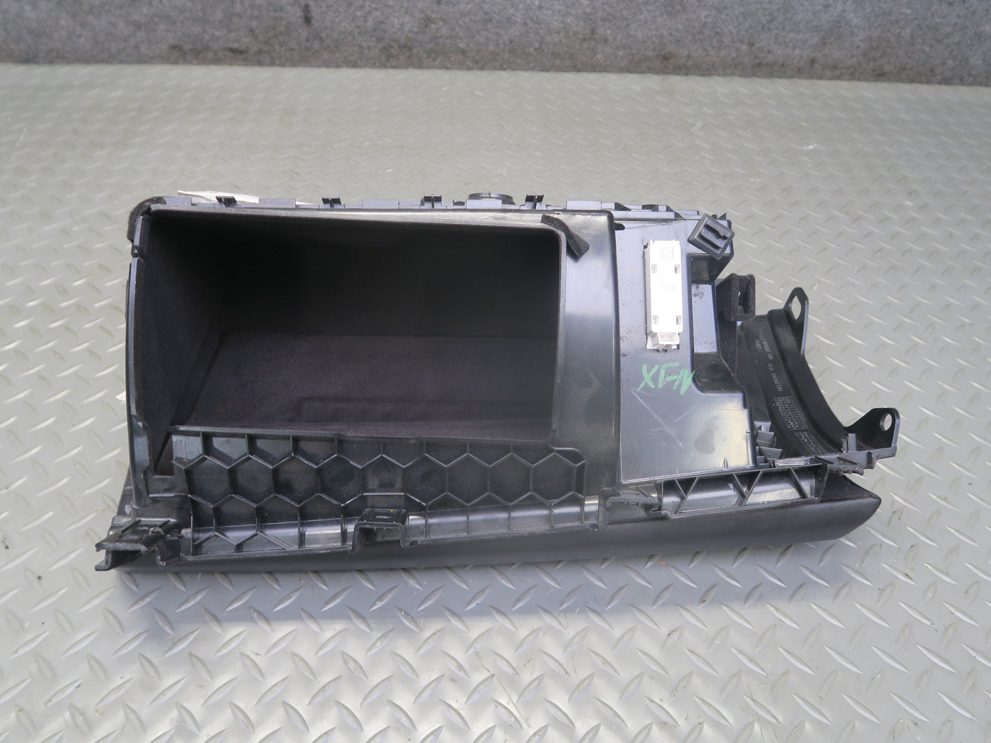 14-18 BMW X5 F15 Front Left Dash Board Panel Glove Box Storage Compartment Black