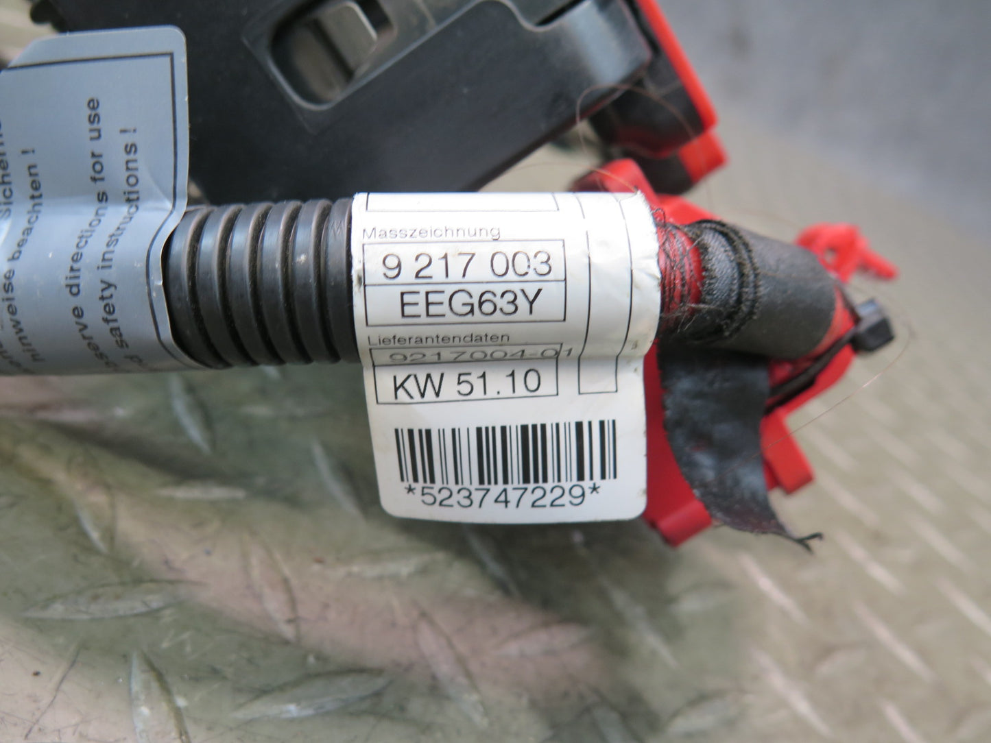 2008-2014 BMW E71 E72 X6 X6M Positive & Negative Battery Terminal Fuse Cable Set