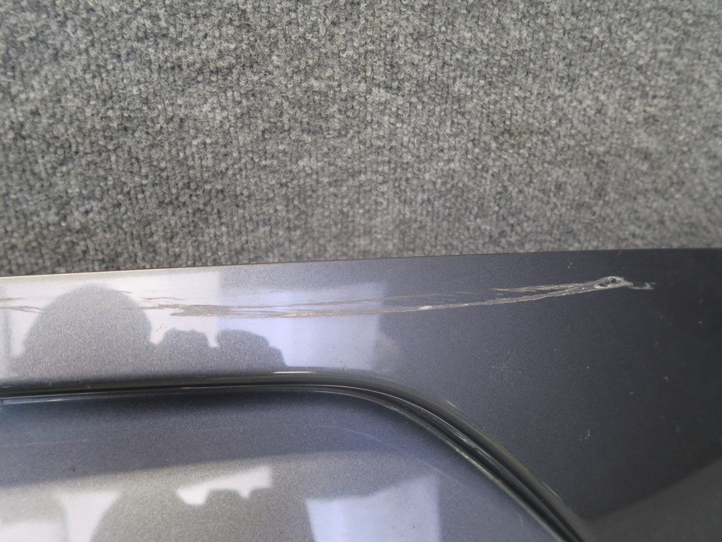 2017-2019 Alfa Romeo Stelvio Rear Trunk Hatch License Plate Molding Panel Gray
