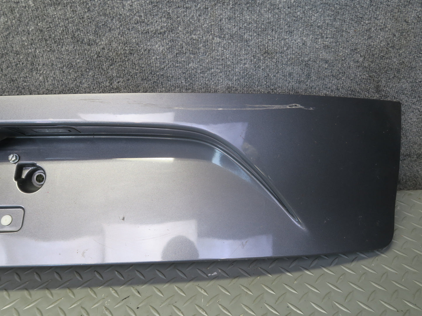 2017-2019 Alfa Romeo Stelvio Rear Trunk Hatch License Plate Molding Panel Gray