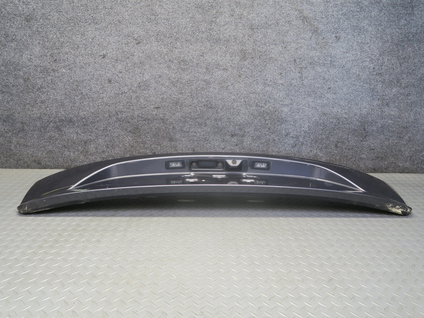 2017-2019 Alfa Romeo Stelvio Rear Trunk Hatch License Plate Molding Panel Gray