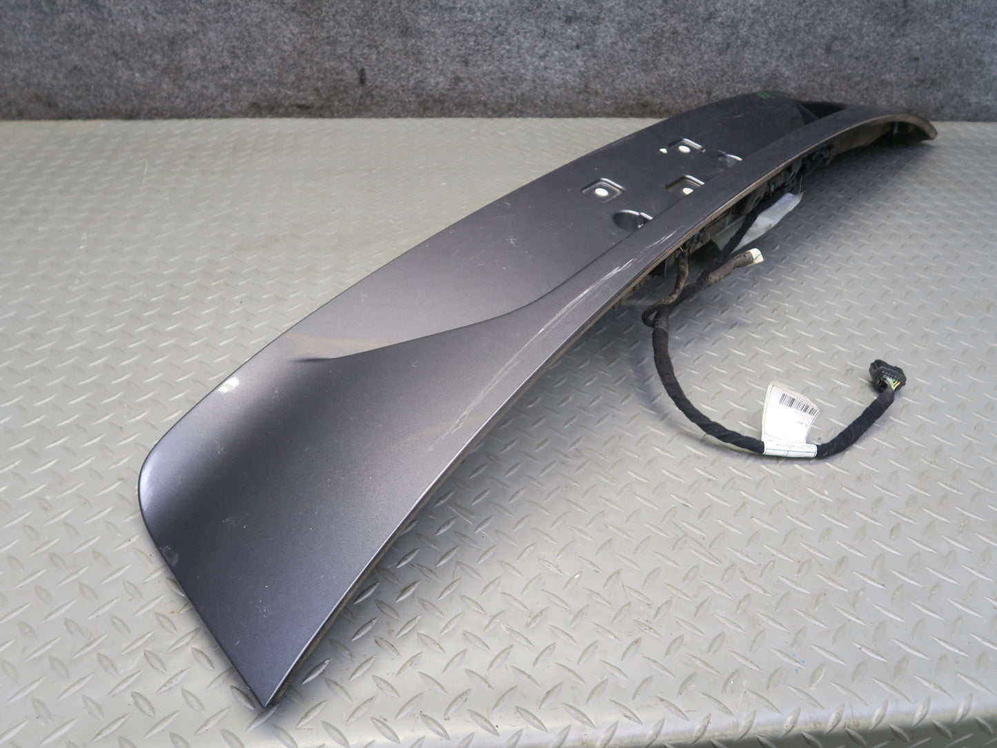 2017-2019 Alfa Romeo Stelvio Rear Trunk Hatch License Plate Molding Panel Gray
