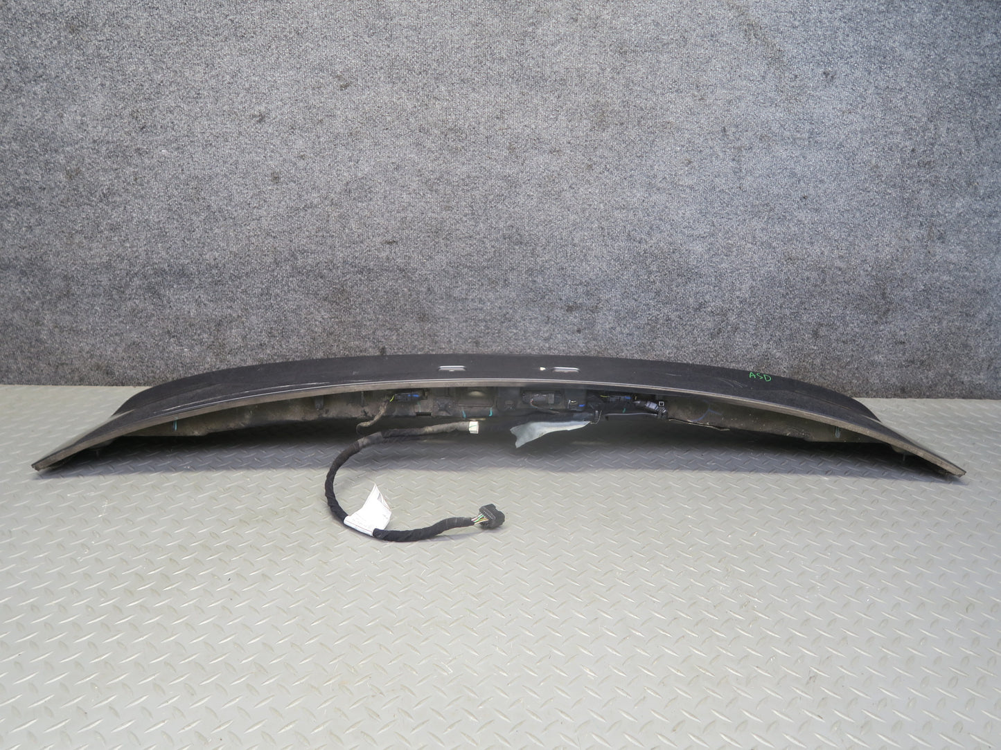 2017-2019 Alfa Romeo Stelvio Rear Trunk Hatch License Plate Molding Panel Gray