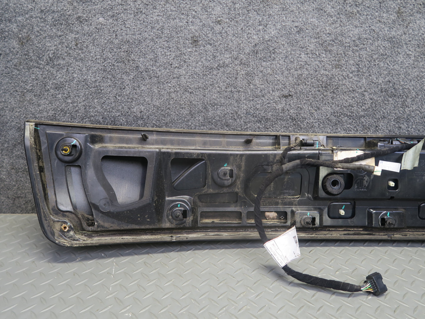 2017-2019 Alfa Romeo Stelvio Rear Trunk Hatch License Plate Molding Panel Gray
