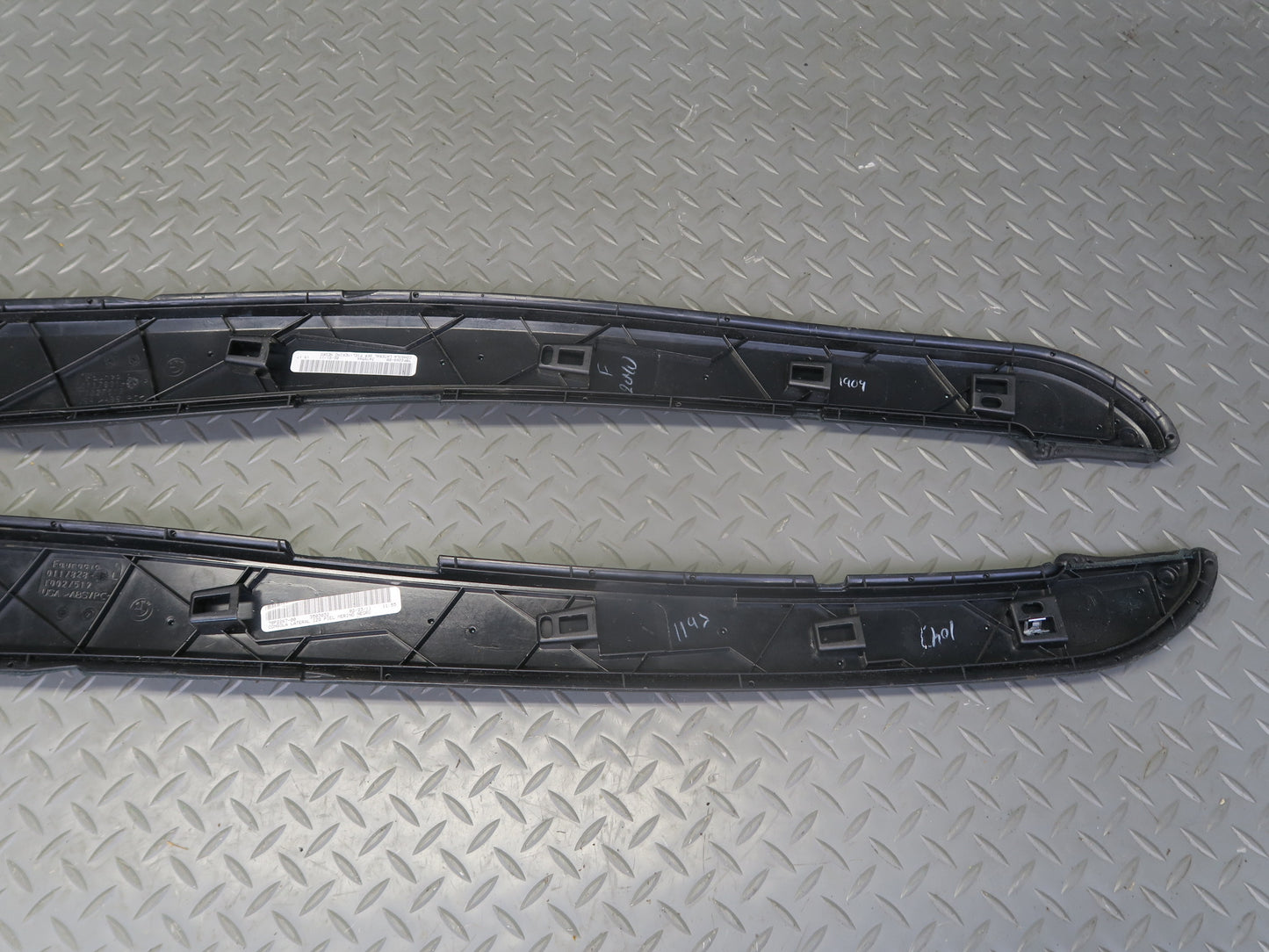 2010-2014 BMW E71 X6M Center Console Leather Trim Bezel Cover Panel Set of 2