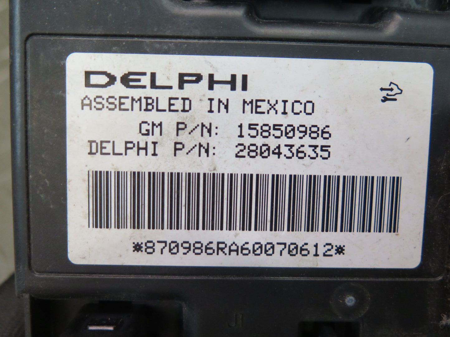 2006 Cadillac XLR BCM BCU Body Cabin Control Module Unit Fuse Box 15850986