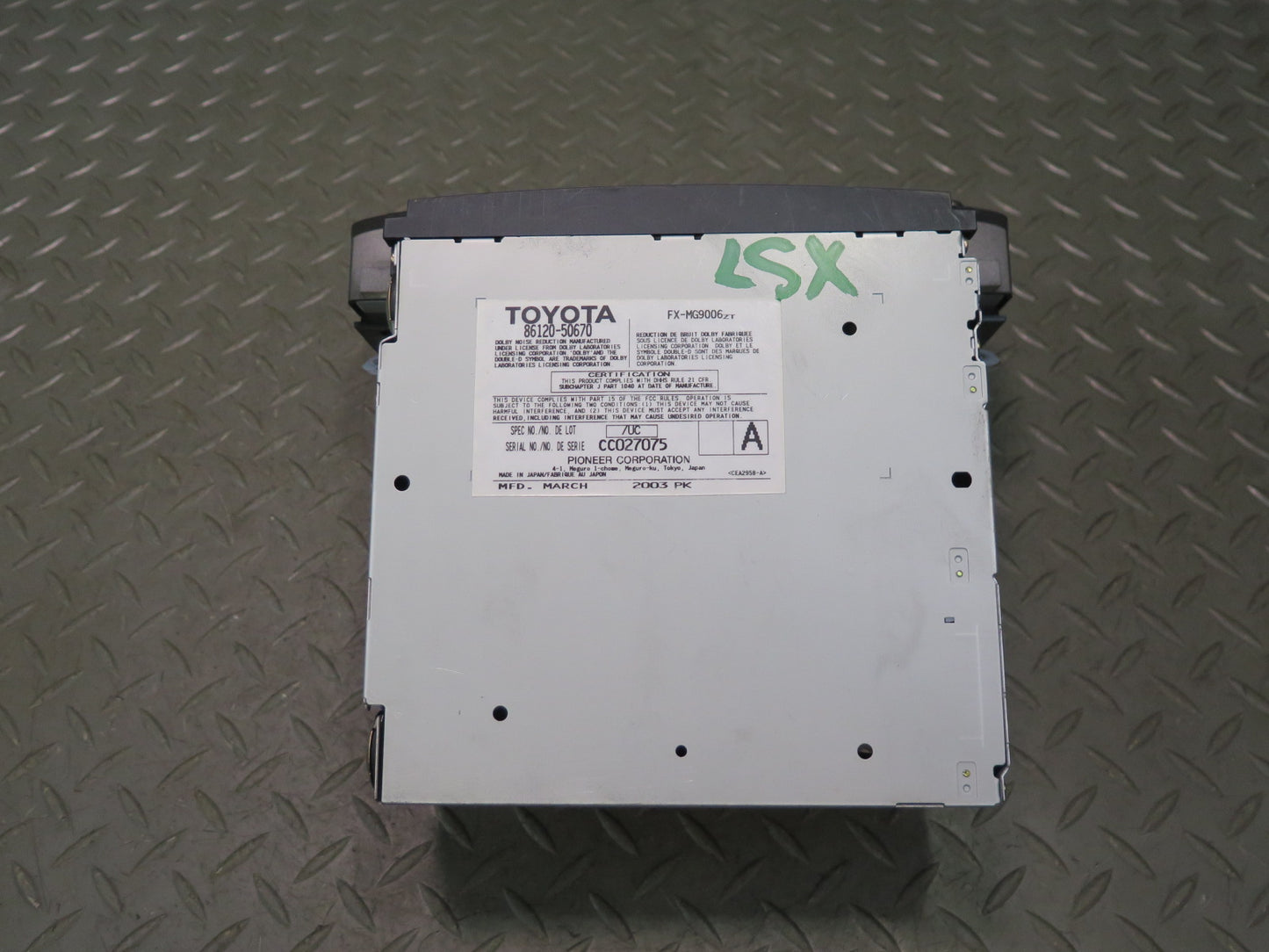 01-03 Lexus UCF30L LS430 Radio Cassette CD Player Receiver Head Unit OEM