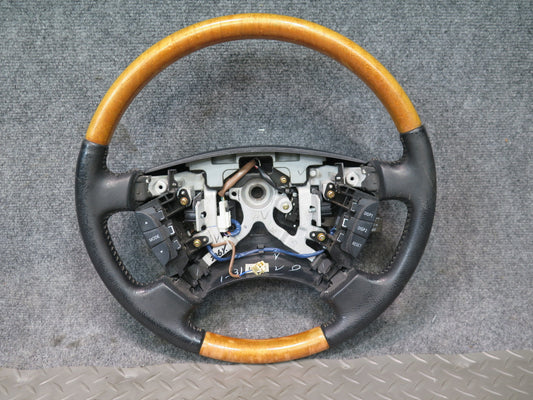 01-03 Lexus UCF30L LS430 Leather Wood Steering w Controls Switch OEM