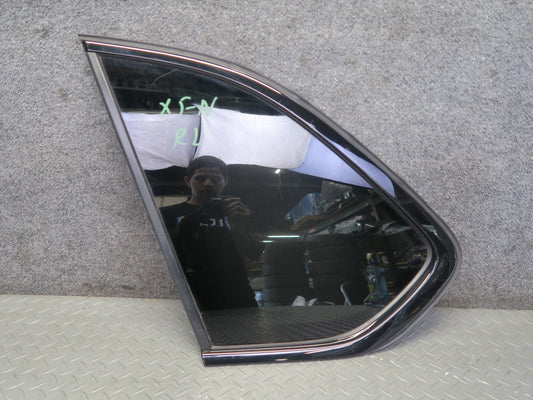 2014-2018 BMW F15 X5 Rear Left Quarter Glass Window w Black Molding