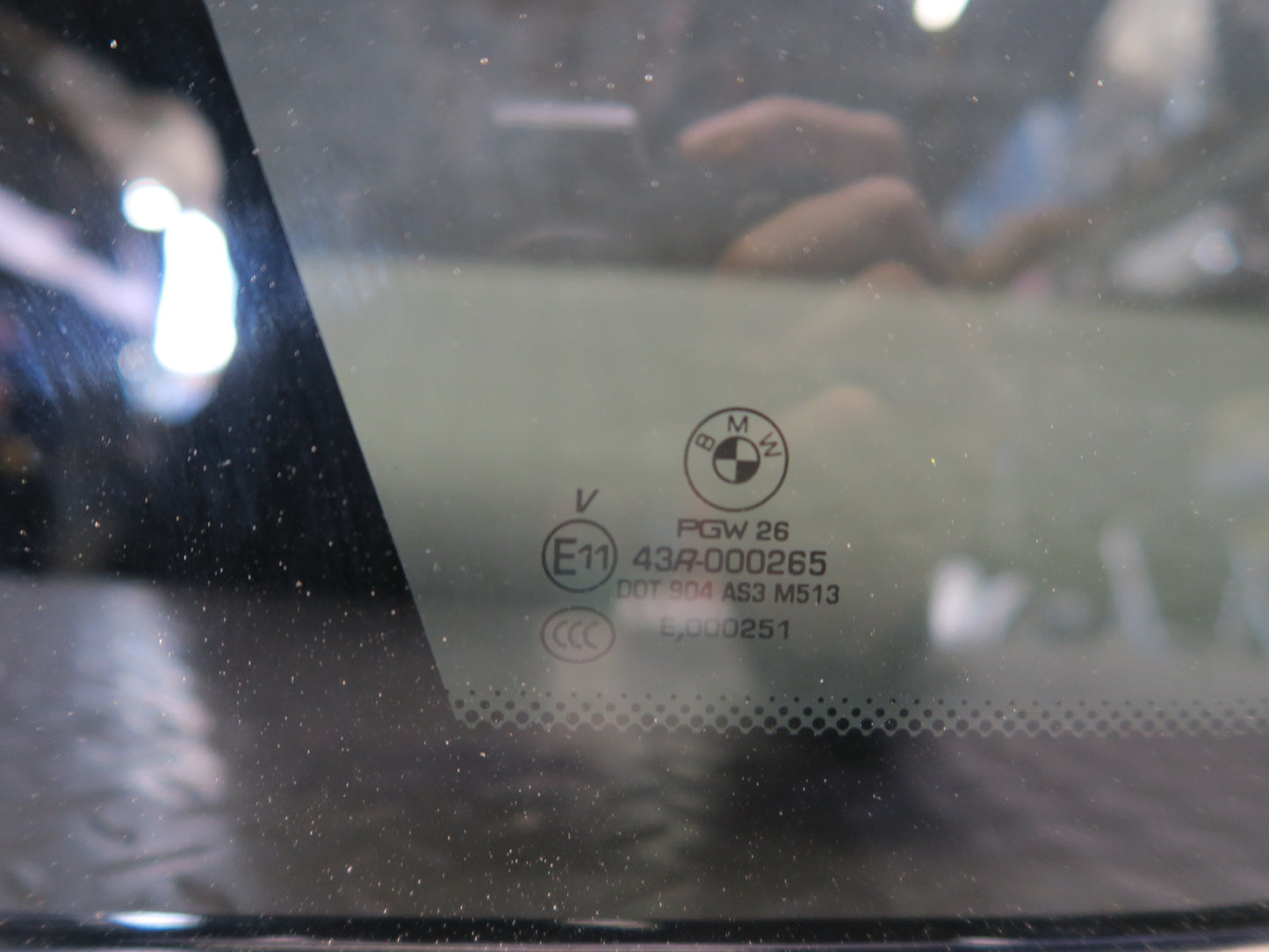 2014-2018 BMW F15 X5 Rear Left Quarter Glass Window w Black Molding