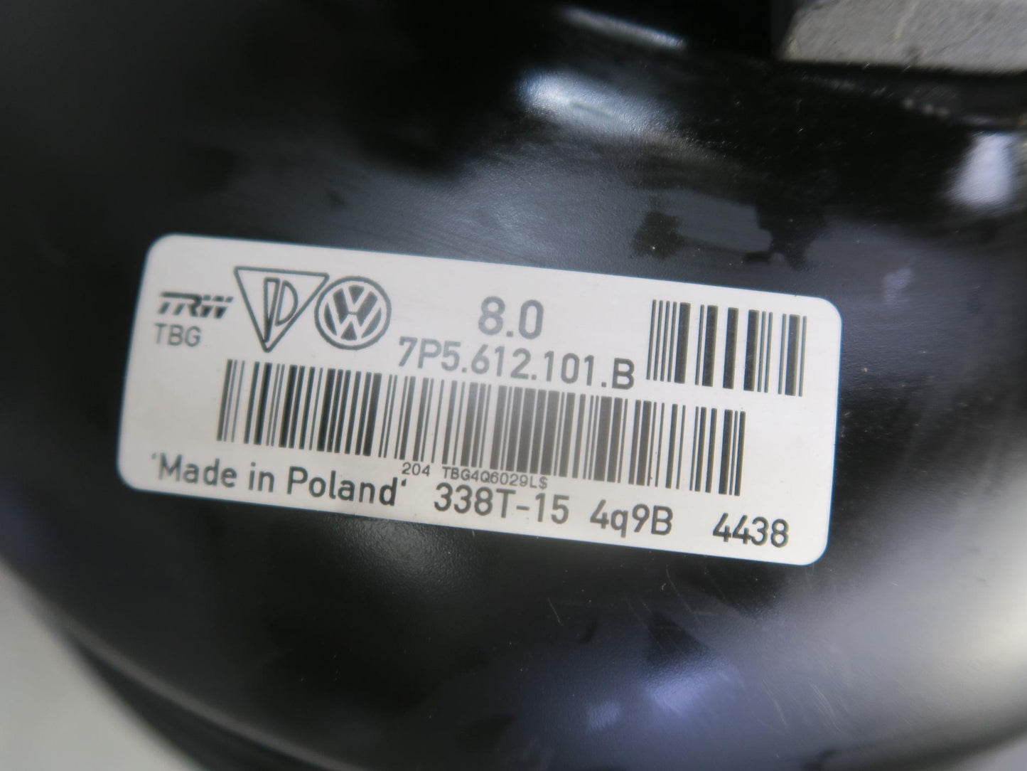 2015-2018 Porsche Cayenne S 958 Hybrid Brake Booster w Master Cylinder Reservoir