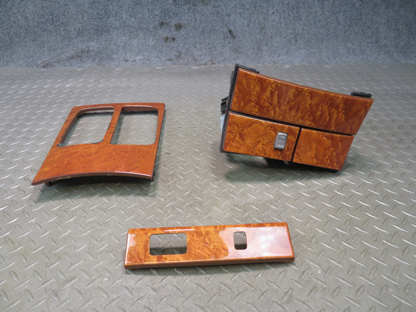 01-03 Lexus LS430 UCF30L Set of 3 Center Console Woodgrain Trim Cover OEM