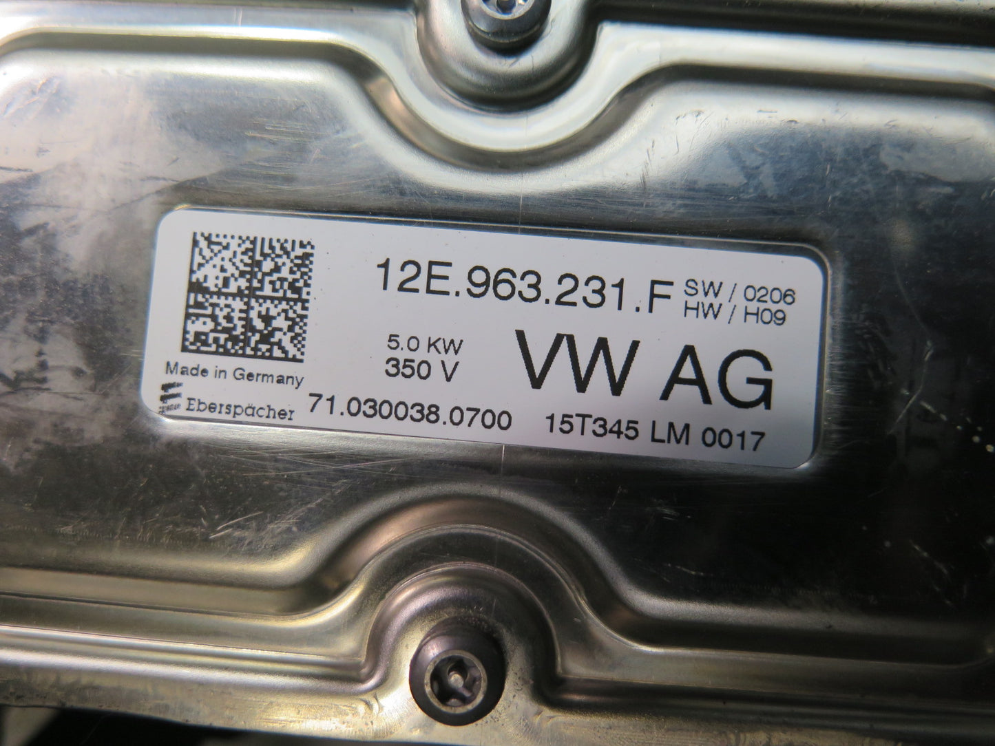 2014-2016 Porsche Cayenne S 958 E-hybrid High Voltage Battery Heater Exchanger