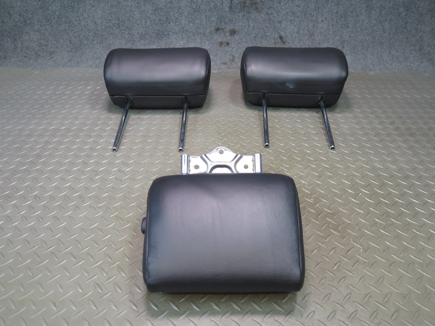 01-03 Lexus UCF30L LS430 Rear Left Right Center Leather Black Headrest Set OEM