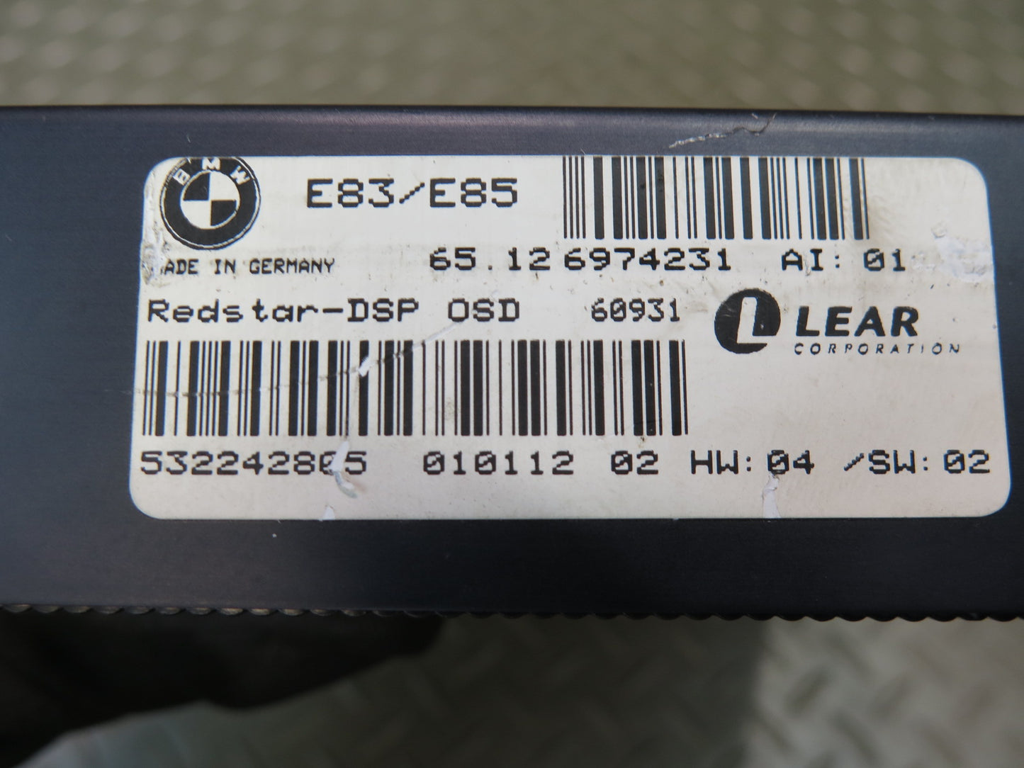 06-08 BMW E85 Z4 TOP Hi-fi Audio System Amplifier AMP 6974231 OEM