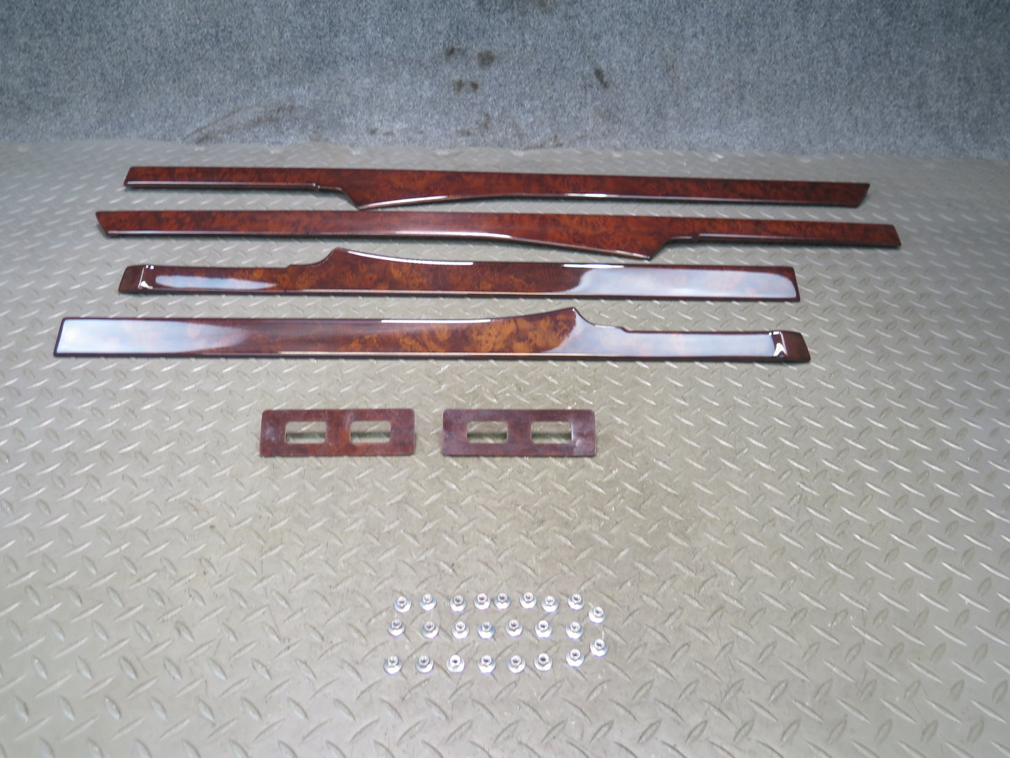 94-99 Mercedes W140 Sedan Set of 6 Front & Rear Door Wood Trim Cover Panel OEM
