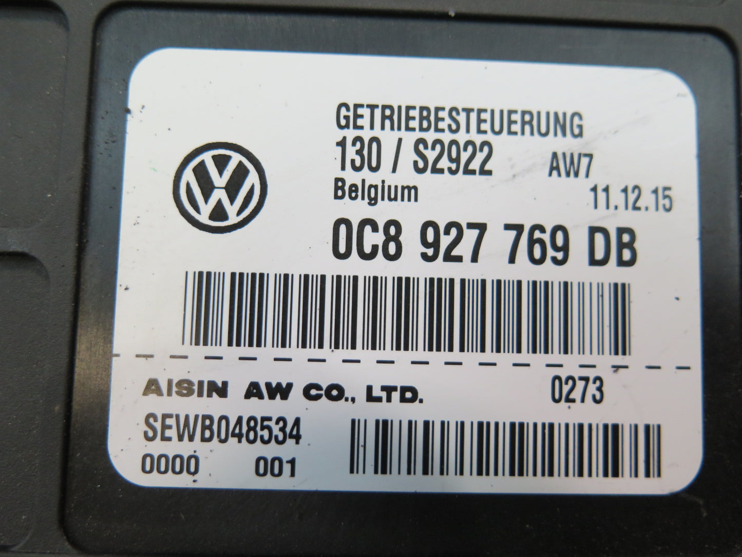 2015-2018 Porsche Cayenne 958 Transmission Control Module TCM TCU 0C8927769DB