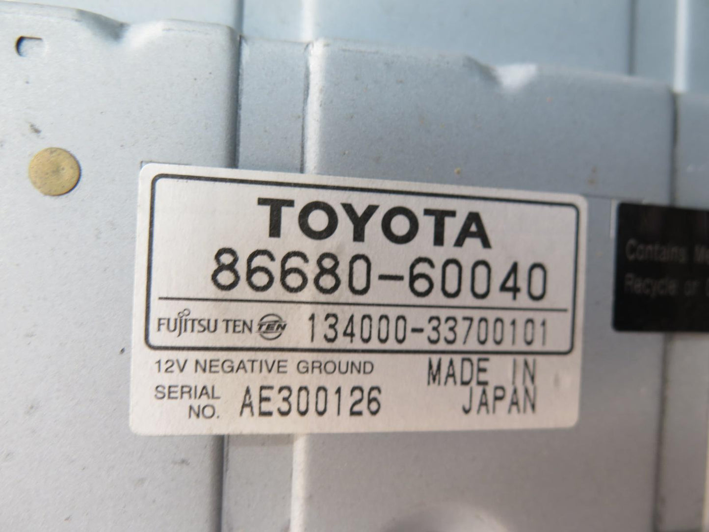2003-2009 Lexus UZJ120L GX470 Overhead Display Video Monitor 86680-60040