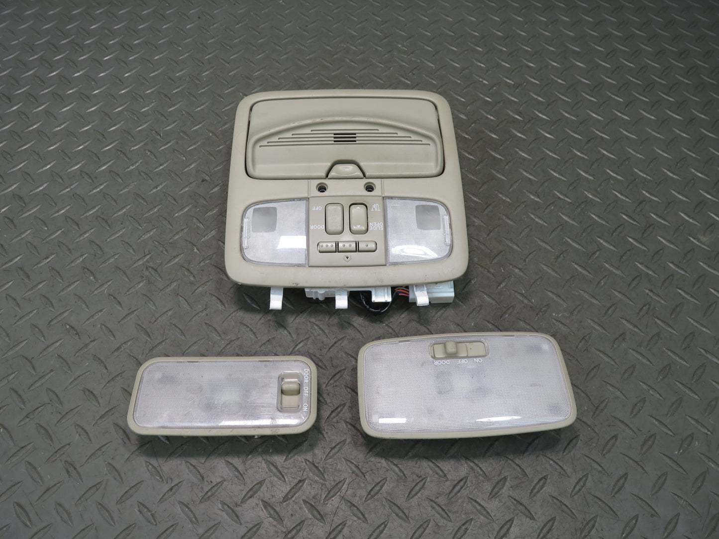 03-09 Lexus UZJ120L GX470 Front & Rear Roof Overhead Dome Reading Light Lamp Set