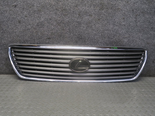01-03 Lexus UCF30L LS430 Front Upper Hood Chrome Grille w Emblem OEM