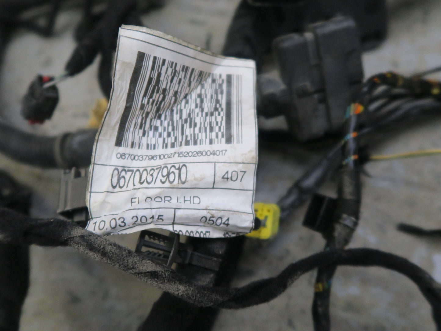 2017-2020 Maserati Levante M161 3.0L AWD Main Body Wire Wiring Harness