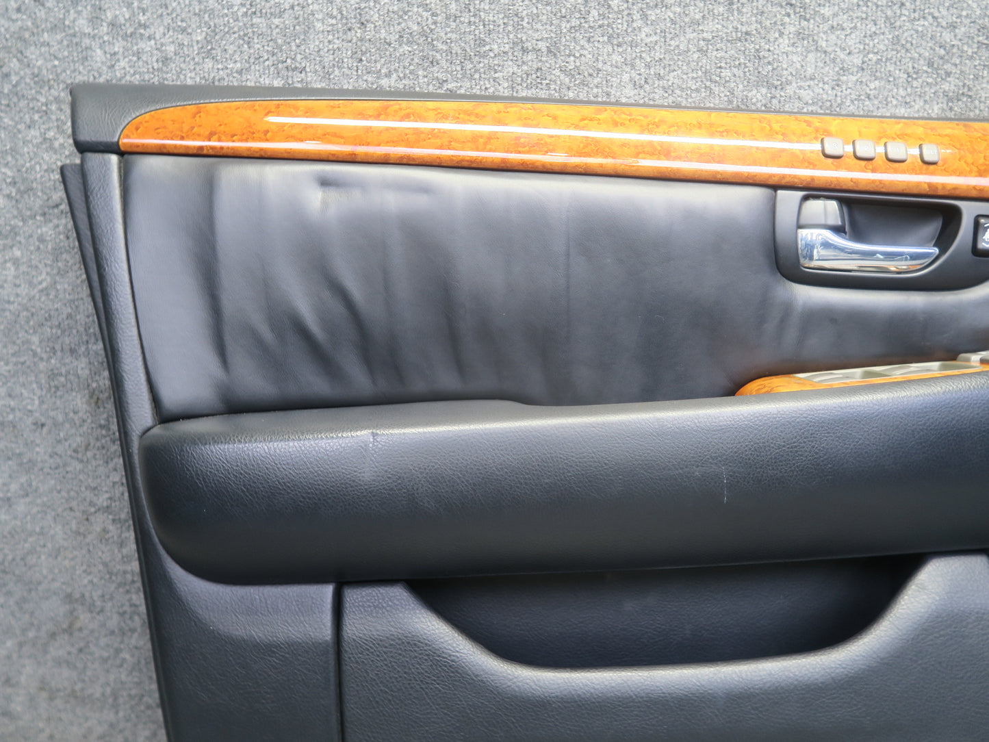 01-03 Lexus UCF30L LS430 Set of 2 Front Door Interior Trim Cover Panel Black OEM