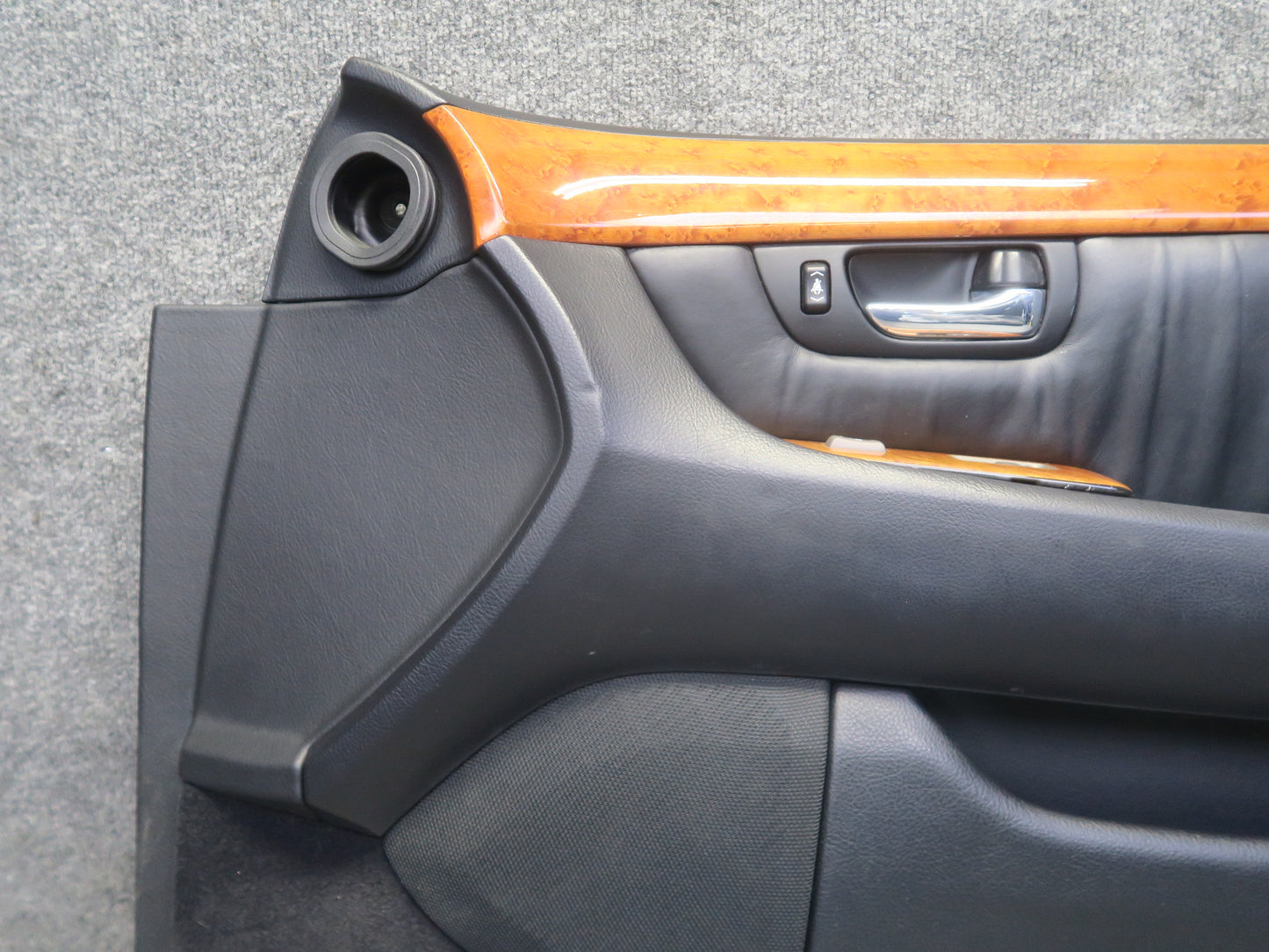 01-03 Lexus UCF30L LS430 Set of 2 Front Door Interior Trim Cover Panel Black OEM