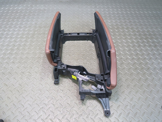 11-16 BMW F10 5-SERIES 550i Center Console Armrest Lid Cover Leather Brown OEM