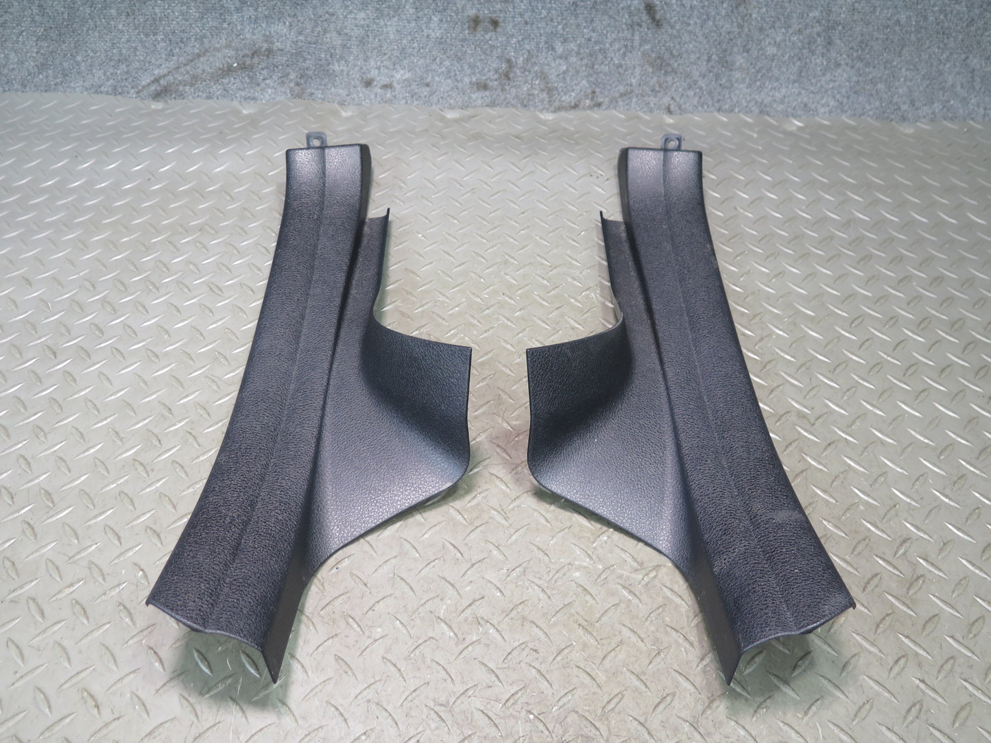 11-16 BMW F10 550iX Rear Left & Right Door Sill Scuff Trim Cover Black Set OEM