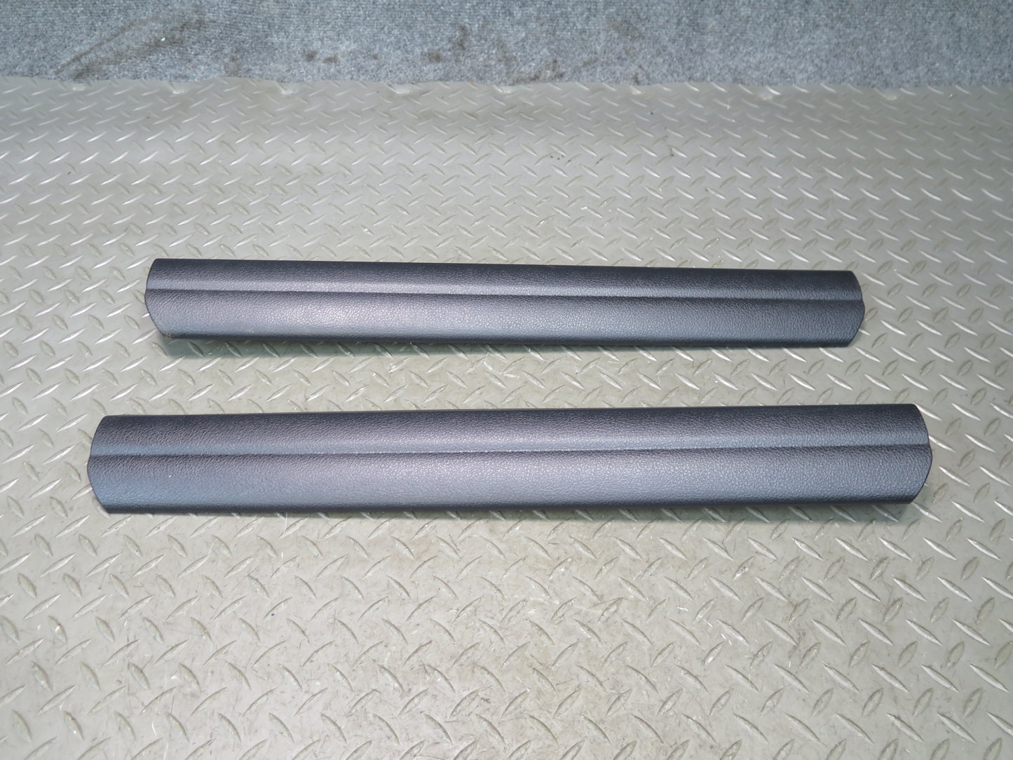 11-16 BMW F10 550iX Set of 2 Front Left & Right Door Sill Trim Cover Black OEM