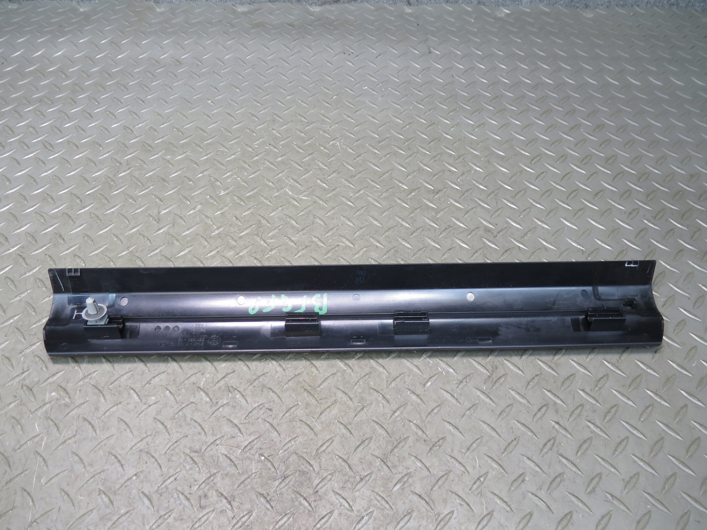 11-16 BMW F10 550iX Set of 2 Front Left & Right Door Sill Trim Cover Black OEM
