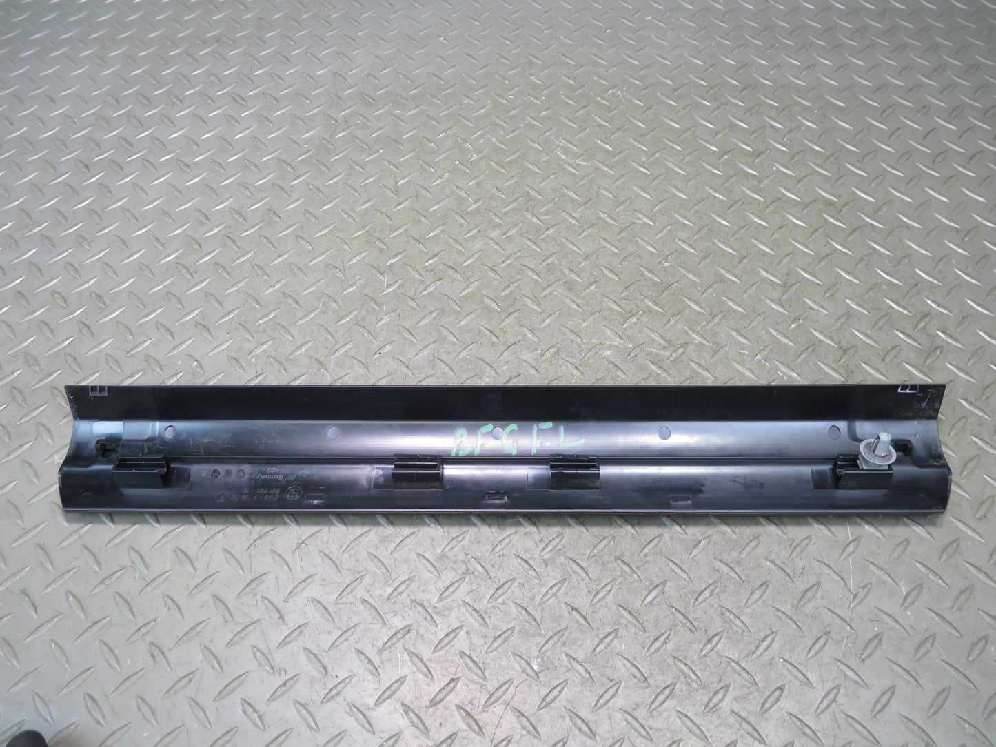 11-16 BMW F10 550iX Set of 2 Front Left & Right Door Sill Trim Cover Black OEM