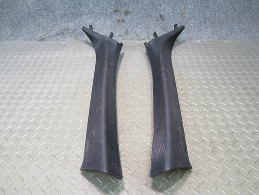 11-16 BMW F10 550i Set of 2 Front Interior A Pillar Trim Cover Panel Black OEM