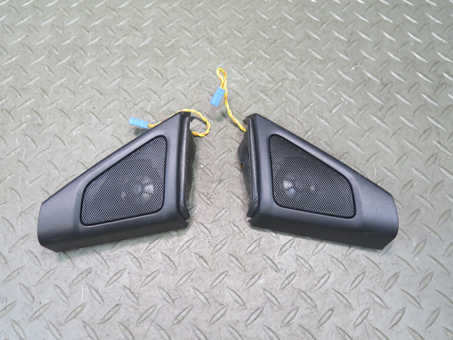 11-16 BMW F10 550iX Front Left & Right Door Tweeter Speaker w Cover Trim Set OEM