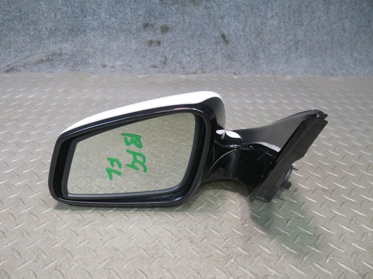 11-13 BMW F10 550i Left Door Exterior Side View Heated Memory Mirror White OEM