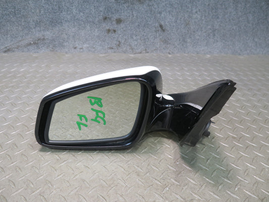 11-13 BMW F10 550i Left Door Exterior Side View Heated Memory Mirror White OEM