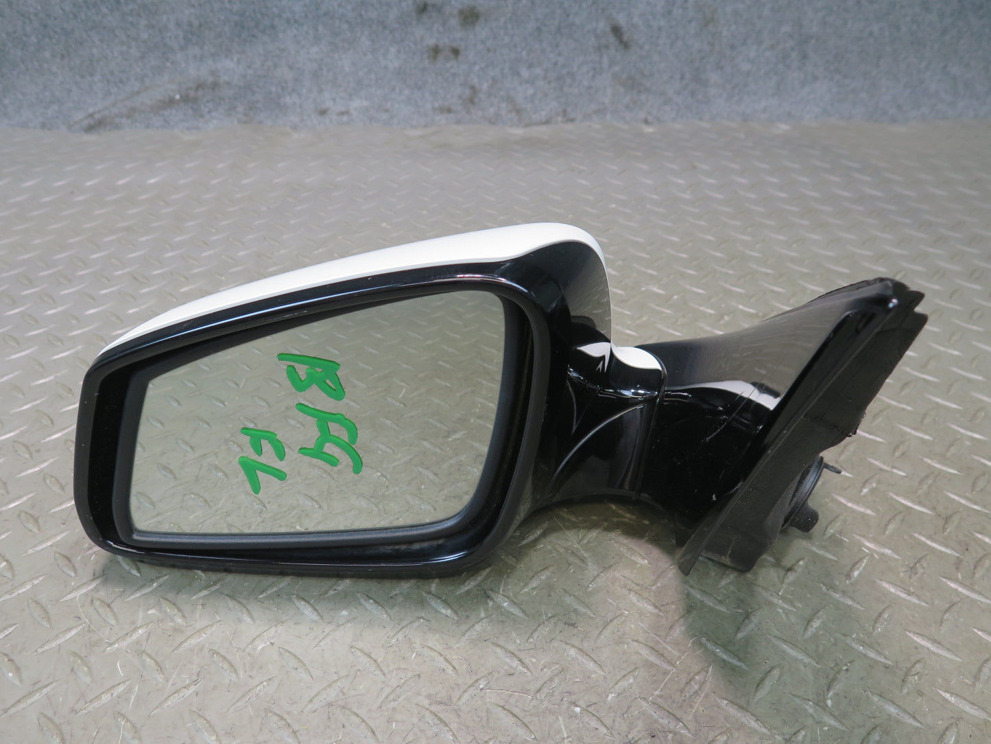 11-13 BMW F10 550i Left Door Exterior Side View Heated Memory Mirror White OEM