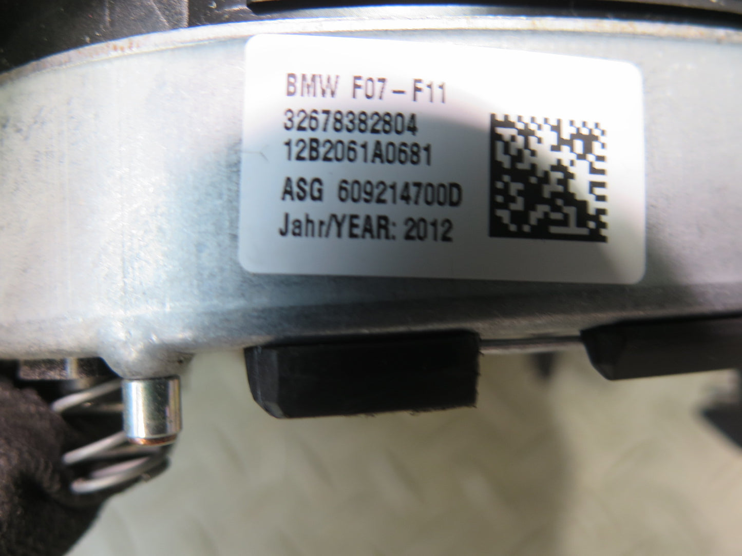 11-16 BMW F10 5-SERIES FRONT LEFT DRIVER SIDE STEERING WHEEL SRS AIRBAG OEM